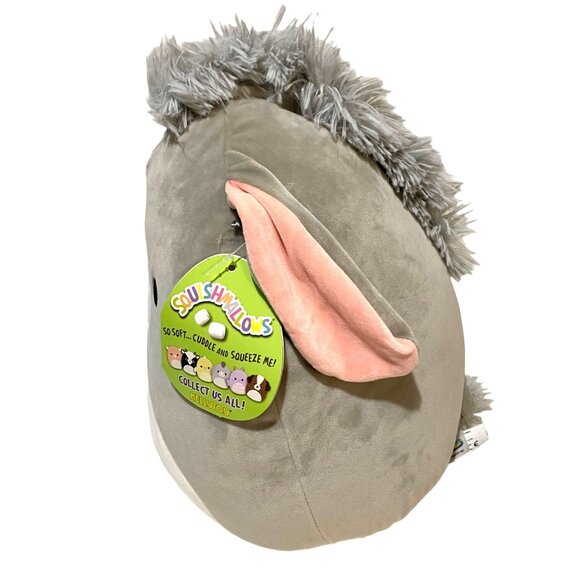 Squishmallows Jason the Donkey Plush 12" Gray Soft Stuffed Animal 2020 - Picture 4 of 6